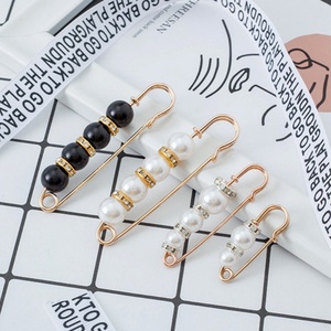 เข็มกลัดประดับมุก คลิปหนีบเสื้อตกแต่ง เข็มกลัดนิรภัยสำหรับงานฝีมือ ความยาวปกติ - Product Image 2