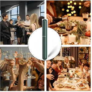 Sacacorchos <span class=keywords><strong>2</strong></span> en 1 con Bomba de Aire y Cortador de Papel de Aluminio, Herramienta para Abrir Botellas de Vino, Regalo para Amantes del Vino - Product Image 5