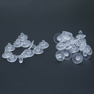 Transparent <b>Rubber</b> <b>Earring</b> <b>Back</b> Covers Stud <b>Earrings</b> Anti Loss Anti Slip Plastic Resin Unisex Accessories - Product Image 4