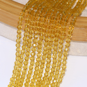 スパークリングクリスタルビーズ8mmファセットRondelleクリスタルランプワークガラスビーズブレスレット製造用 - Product Image 1