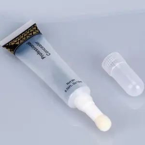 15ml new trend vacuum gold black bottom clear liquid lipstick lip gloss lip balm concealer container white brush empty tube