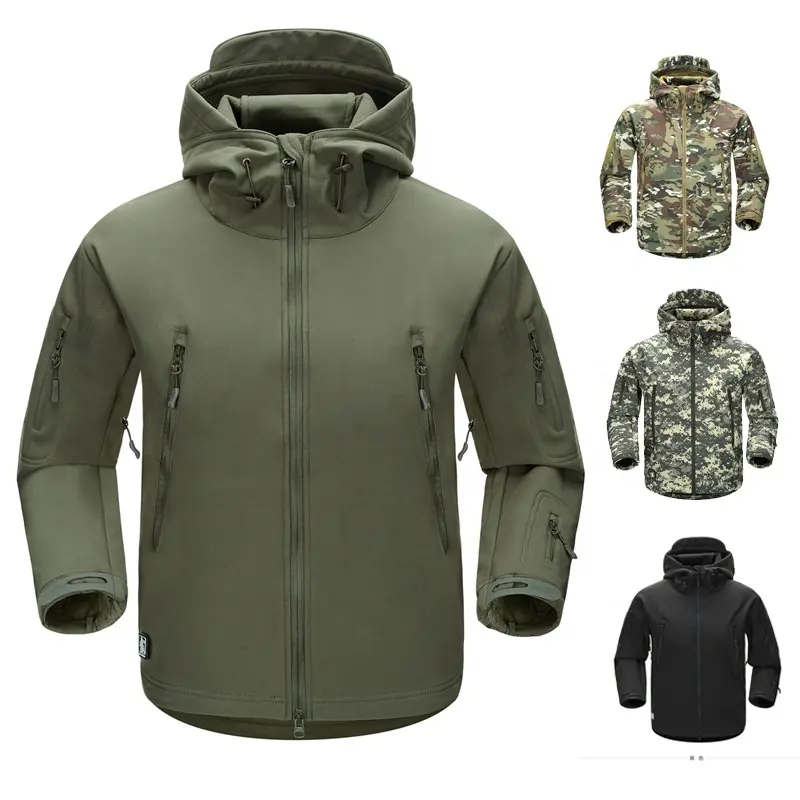 Outdoor men waterproof coat warm fast dry good quality hoodies jackets with pockets custom logo man out door sweater wear