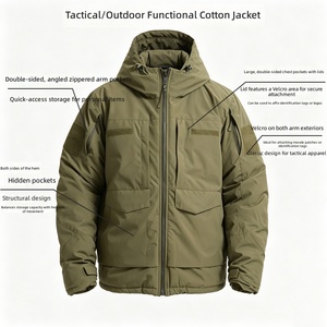Giacca Bomber Tattica Mimetica Esclusiva Transfrontaliera in Cotone Termico Spesso Antivento Impermeabile con Cappuccio per Esterni e Streetwear - Product Image 2