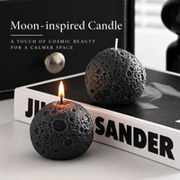 Bougie parfumée en cire de soja personnalisée en forme de lune, bougies faites à la main, cadeaux d'anniversaire