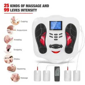 New Type Electromagnetic Foot Massager Body Therapy Machine EMS TENS Foot Massager Sliver Massage Foot ABS Plastic RIBON MED