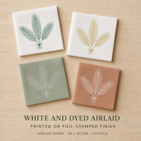 Serviettes en papier Airlaid en gros, 1 pli, en pâte de bois vierge, toucher doux, jetables, colorées et imprimées pour dîner