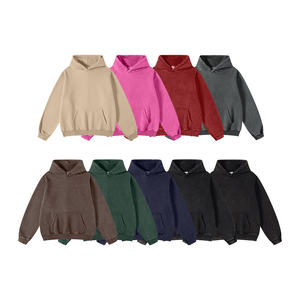 400G High Quality Men's Hoodie Vintage Washed Distressed <b>Sweatshirt</b> Custom Logo American Size Oversize Unisex Set Manufacturers - Product Image 5