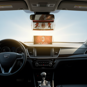 ม่านบังแดดรถยนต์เอซี มิลาน แบบติดกระจกด้วยถ้วยดูด สีแดงดำ ดีไซน์สวย - Product Image 3