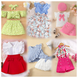 Venta al por mayor de ropa para niños de moda mixta, ropa informal con estampado de dibujos animados para niños de verano, envío aleatorio - Product Image 4