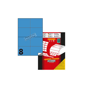 Blister texturé multi-usages de 100 feuilles 24 étiquettes adhésives personnalisées bleues avec logo fournisseurs - Product Image 6