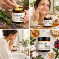 Baume Corporel Hydratant et Nourrissant au Suif de Bœuf Bio Naturel – Crème Visage et Lotion pour Peaux Sèches