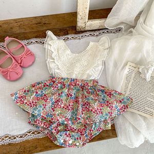 Ropa de Verano para Bebés Niñas Engepapa con Logotipo Personalizado desde 1 Pieza, Mameluco Floral con Mangas Volantes, Mono de Moda para Recién Nacidos, Venta al por Mayor - Product Image 4