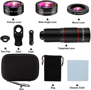 Kit d'Objectifs Téléobjectif Zoom 10 en 1 pour Téléphone Mobile, Objectif <span class=keywords><strong>Macro</strong></span>, Objectif Super Grand Angle Compatible avec iPhone Android - Product Image 4