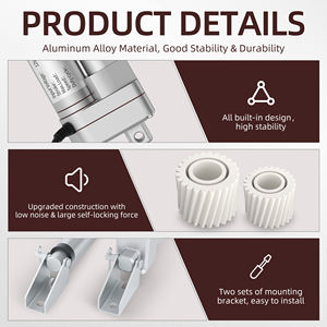 12 فولت 6 بوصة 3000N/660lbs محرك كهربائي خطي 5 مشغل حركة ثقيل مع وحدة تحكم تبديل قطبية عكسي - Product Image 4