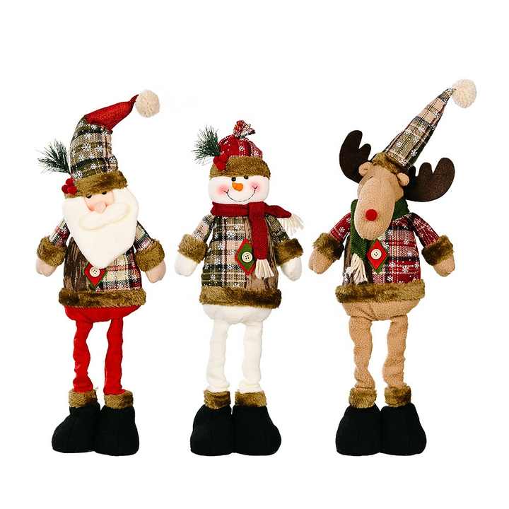 55cm Santa Claus Elk Christmas Doll ornaments Christmas Pendants Kids