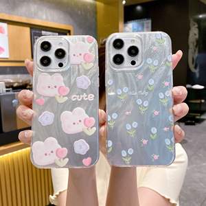 IMD plume fil coquille fleur dessin animé étui de protection pour <span class=keywords><strong>Vivo</strong></span> Y200 IQOO Z9 S19 <span class=keywords><strong>coque</strong></span> rigide avec poignée de téléphone confortable incluse - Product Image 4