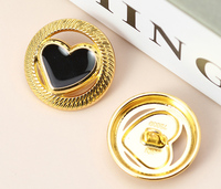 Botones Decorativos de Aleación de Zinc con Pedrería, Estilo Elegante, Cosidos a Mano, Vástago Redondo, Color Oro Rosa, para Abrigos, Trajes y Chaquetas