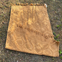 Serviette de plage de luxe 100% coton teint en fil, gaufrée, extra large, drap de bain doux pour spa, hôtel, salle de sport et vacances