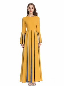 Delle Donne di autunno Vestito Impiombato a-parola Pieghettato Vestito di UN sacco di Magazzino - Product Image 2