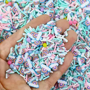 Easter Spring Rainbow Ball Mix Polymer Clay Sprinkles Slices Easter Spring For Slime Crafts Nail Tumbler Resin Fillers