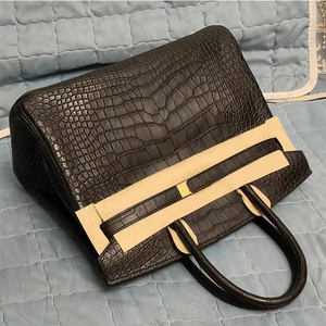 Bolso de mano de diseñador de lujo para mujer, bolso de mano de piel auténtica de cocodrilo - Product Image 5