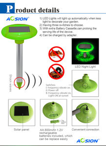 照明とスネークリペラー2 in 1ソーラーパネルソーラーパワーナチュラルアンチベストスネークアウェイ - Product Image 2