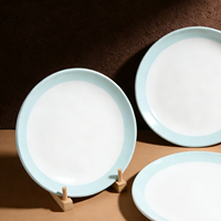 Vaisselle Ronde Écologique en Mélamine pour Salades et Dîners, Assiettes en Plastique Micro-Ondables, Idéales pour Restaurants, Hôtels, Mariages et Usage Domestique