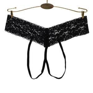 Perizoma <span class=keywords><strong>Sexy</strong></span> con Ampia Cintura in Pizzo per Donne, Mutandine G-string Traforate, Lingerie Trasparente Senza Cuciture, <span class=keywords><strong>Intimo</strong></span> Femminile T-back - Product Image 5