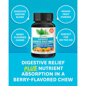 Tabletas de Enzima de Papaya en Oferta, Apoyo para la Salud Intestinal e Inmunológica, Orgánicas, Promueven la Digestión y el Control de Peso, Tabletas Probióticas de Papaya - Product Image 5