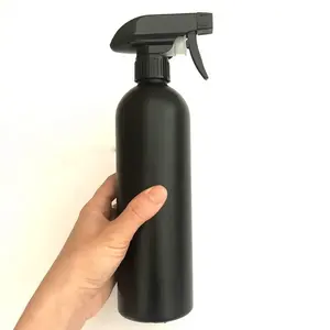 500毫升17oz定制HDPE哑光黑色空清洁剂触发喷雾瓶