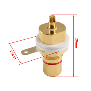 Conector de amplificador de enchufe de <span class=keywords><strong>chasis</strong></span> de montaje en panel de conector <span class=keywords><strong>hembra</strong></span> <span class=keywords><strong>RCA</strong></span> chapado en oro - Product Image 2