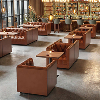 American Vintage Chesterfield Sofa and Diamond Back Table Booth Mobilier moderne de restaurant 2 places pour le salon et l'hôtel