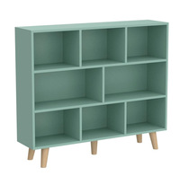 Estantería Abierta Multifuncional Moderna de Madera - Mueble de Exhibición de 3 Niveles con Patas