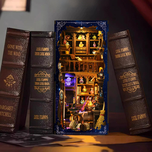 Kit de maison de poupée en bois, un coin lecture et un puzzle 3D pour une construction et une création détaillées, jouets miniatures en forme de maison, petits <span class=keywords><strong>puzzles</strong></span> - Product Image 6