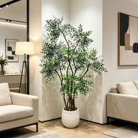 Plantes artificielles Nandina en pot, design élégant, fausse verdure, pour aménagement intérieur – Vente chaude