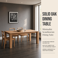 Table de salle à manger moderne et classique en bois massif avec sièges Nouvelle table de cuisine rectangulaire de style traditionnel pour la salle à manger