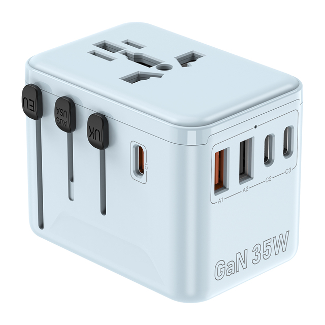 Multi Plug Adaptor GaN Fast Travel Worldwide Charger Universal Travel Adapter USB PQ Power Travel Adaptor