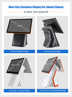 Monitor Layar Sentuh Ganda 15 Inci untuk Sistem POS Restoran