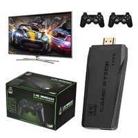Nouvelle console portable M8 2025 - Double manette sans fil 2.4G, stick de jeu 4K, émulateurs FC GB GBC, console TV avec stockage vidéo 64G, prise US