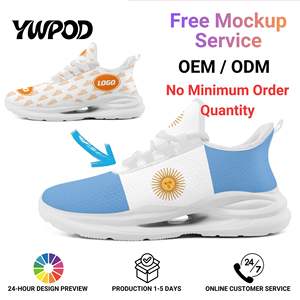 Chaussures de sport à lacets personnalisées <span class=keywords><strong>avec</strong></span> nom d'équipe imprimé sur demande, fabrication directe usine, OEM ODM, baskets personnalisées pour fans FN079-26027048-1 - Product Image 1