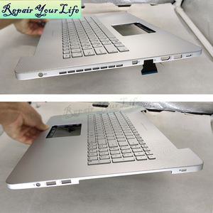 Tastiera retroilluminata di ricambio WB per <span class=keywords><strong>Asus</strong></span> VivoBook Pro N752VX N752V 0KNB0-662JWB00 0KN0-SU1WB13 con cover superiore palmrest argento - Product Image 6