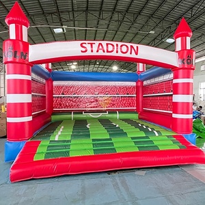 บ้านลมเป่าลมสำหรับเด็กเล่นในสวนหลังบ้านสุดหรู รูปแบบสนามฟุตบอล - Product Image 1
