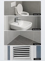 Cabine de toilettes portable 1,8 x 2,0 m en acier ondulé pour projets de camping en extérieur