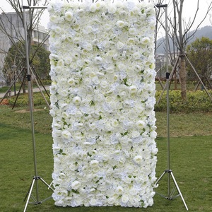 Natural Looking <b>Artificial</b> Flower Wall Panel 8ft x 8ft Wedding Reception Event Background Decor - Product Image 3
