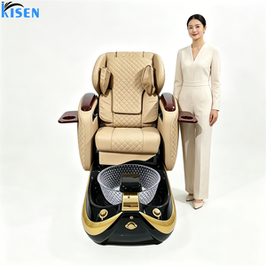 Sillón de Pedicura y Manicura KISEN Moderno y Lujoso para Salón de Belleza, con Spa para Pies con Hidromasaje sin Tuberías, Masaje Corporal Completo - Product Image 1