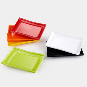 Colored Melamine <b>Plates</b> Rectangle BPA Free Hotel Food Party Dishes - Product Image 4
