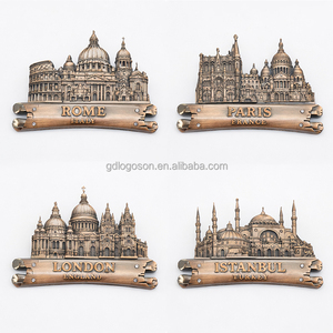 Aimant de réfrigérateur personnalisable en métal 3D vintage, <span class=keywords><strong>souvenirs</strong></span> de lieux emblématiques de <span class=keywords><strong>Rome</strong></span>, Italie, Paris, Londres, pour cadeau de voyage - Product Image 1