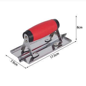 Truelle d'angle en acier inoxydable de 1,2 mm pour bricolage, <span class=keywords><strong>rainureuse</strong></span> manuelle pour <span class=keywords><strong>béton</strong></span> et ciment, et travaux de maçonnerie avec poignée en PP et TPR - Product Image 2