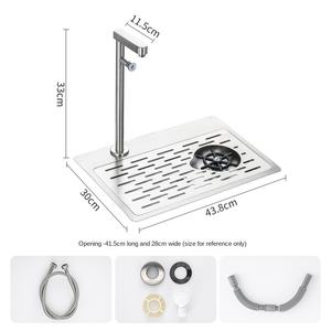 <span class=keywords><strong>Grifo</strong></span> comercial de alta presión de acero inoxidable con arandela de taza integrada para uso en cafeterías - Product Image 6