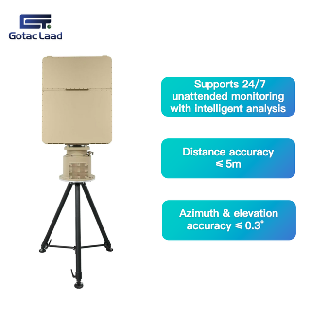 Integrated Air Situation Awareness X Band Low Altitude Radar 20km Detection Range Durable Water Resistant for Multi Target